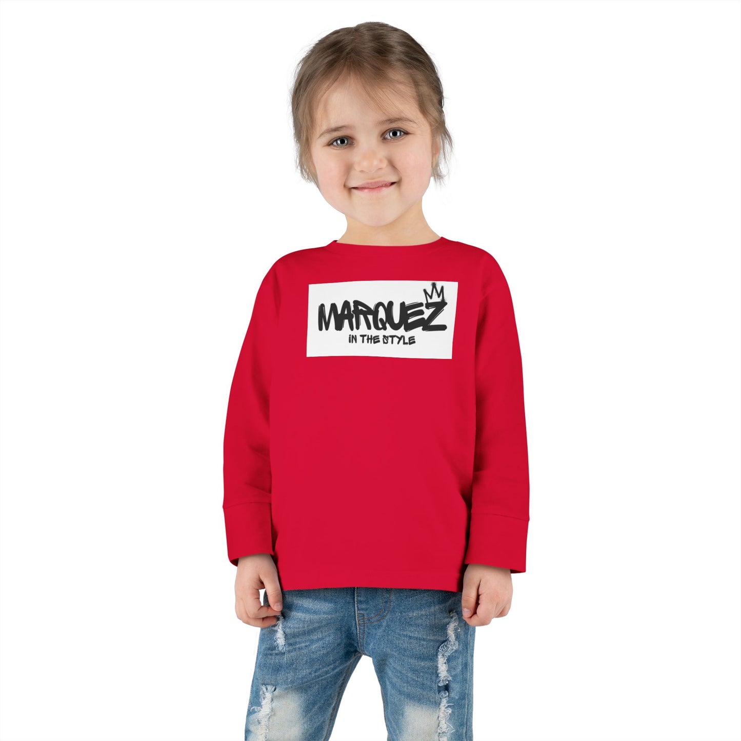 Cool Toddler Long Sleeve Tee - "Marquez In This Style"