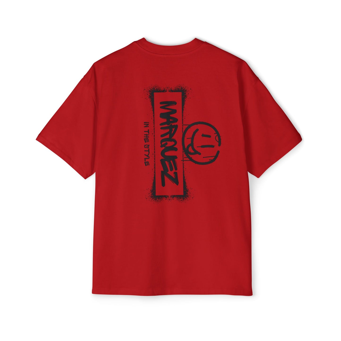 Camiseta extragrande y pesada para hombre con gráfico de Márquez - Ropa informal