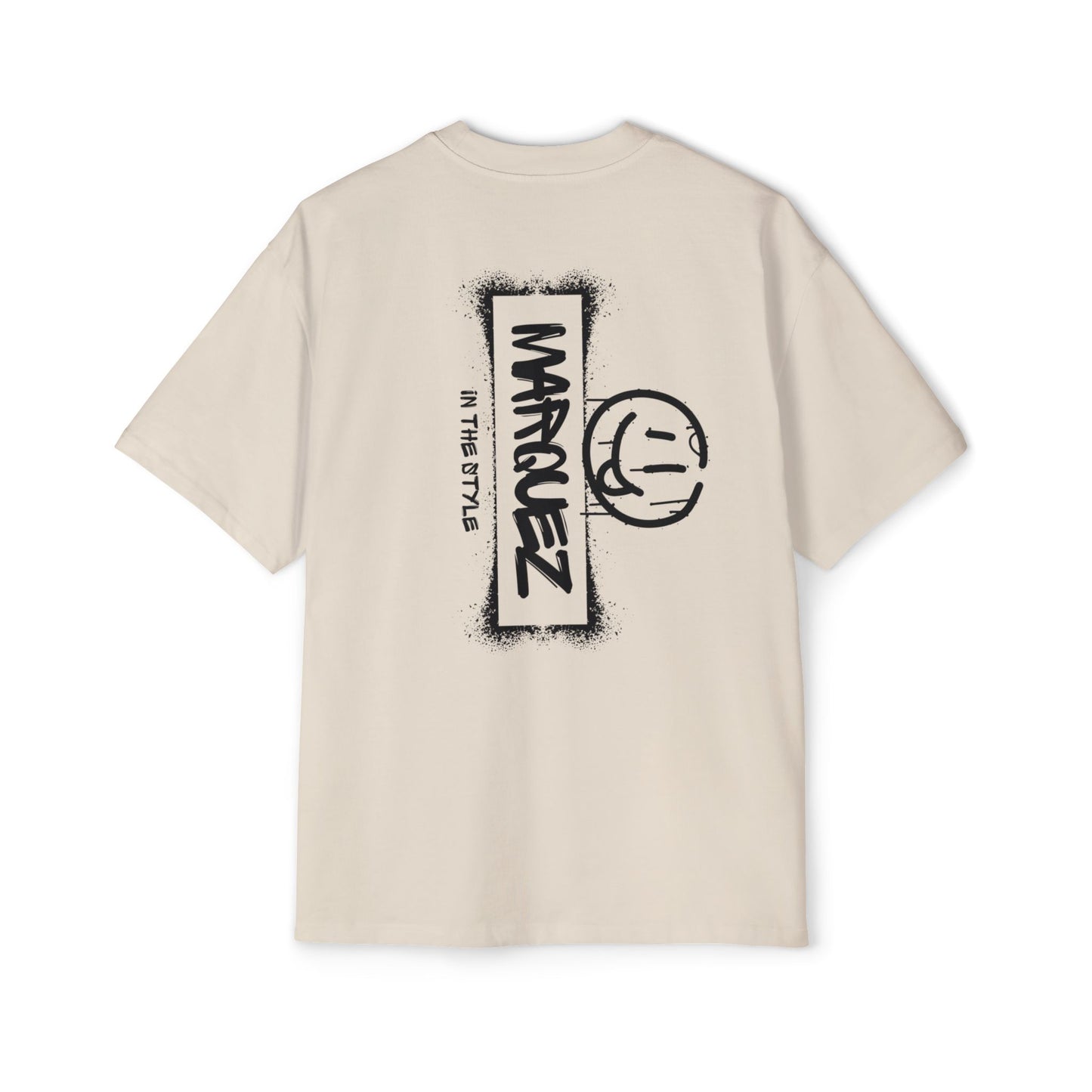 Camiseta extragrande y pesada para hombre con gráfico de Márquez - Ropa informal