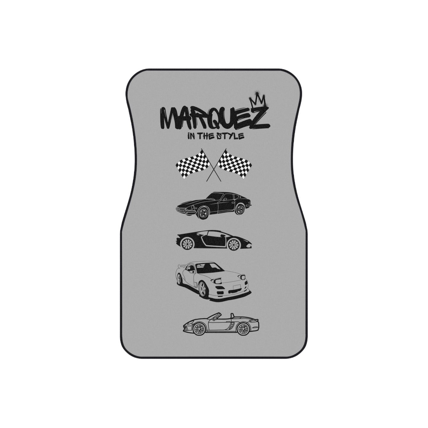 Juego de alfombrillas modernas con el logotipo de Márquez | Protectores de suelo para vehículos duraderos y elegantes