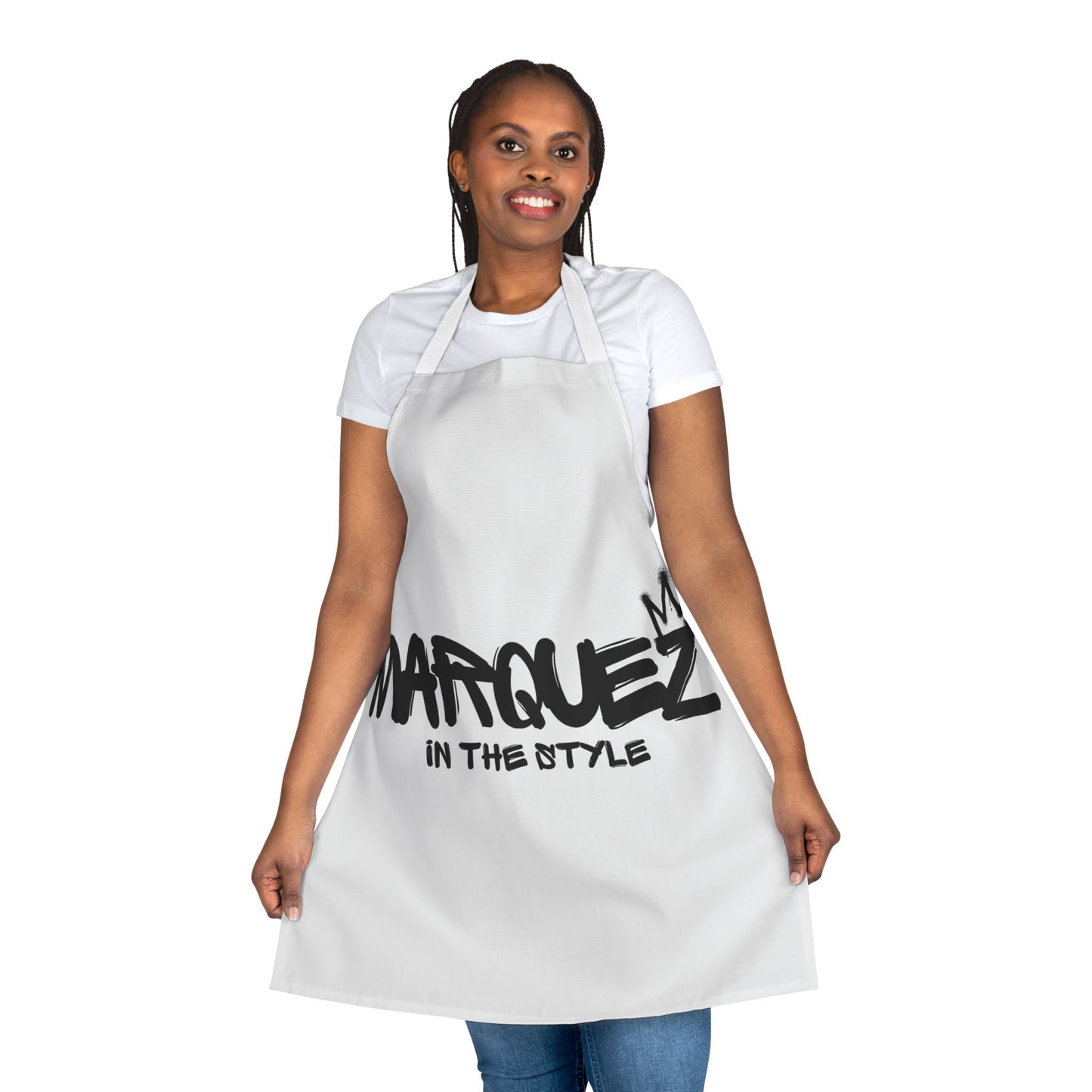 Delantal de chef personalizable con tiras de 5 colores - 'MARQUEZ IN THE STYLE'