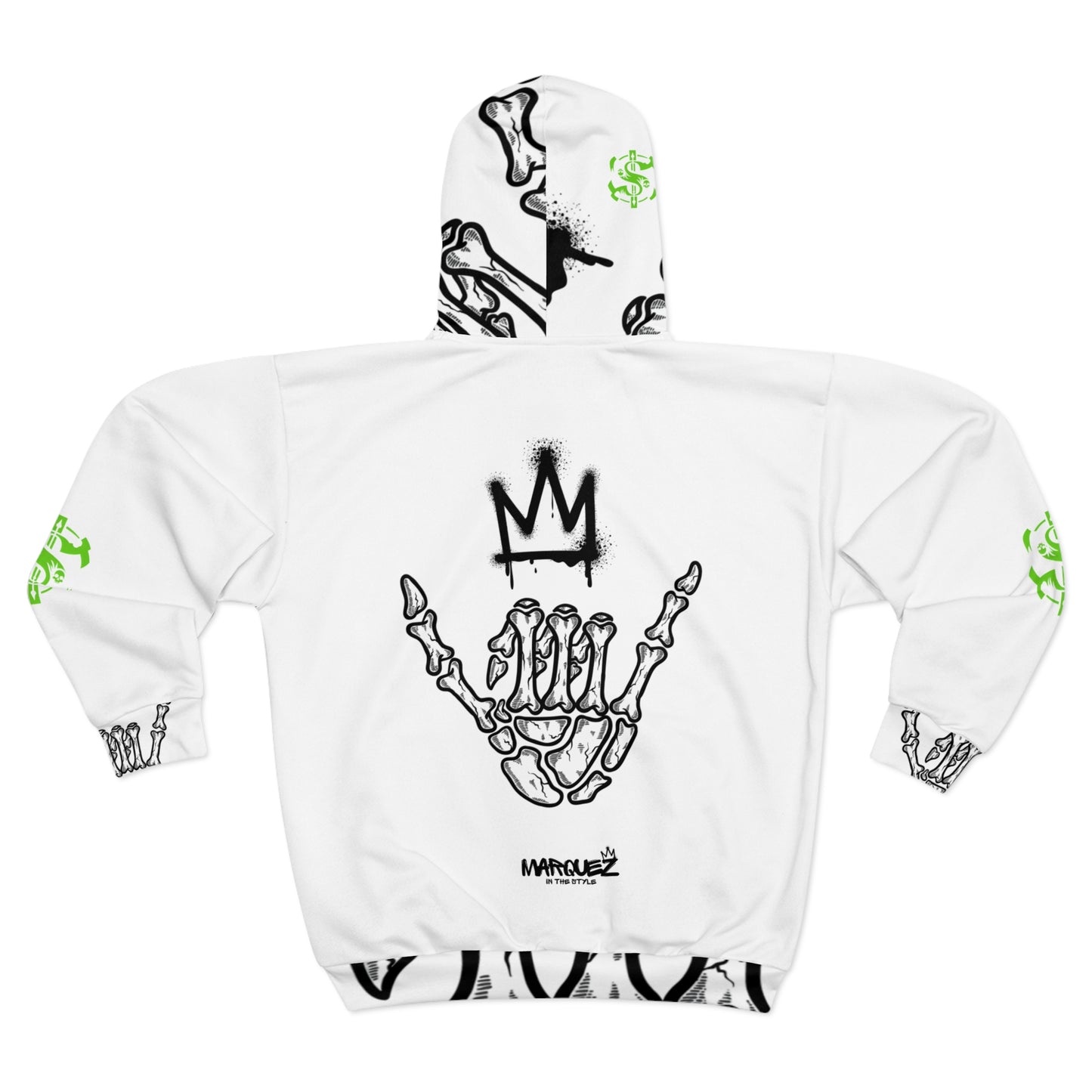 Sudadera unisex con cremallera y estilo urbano: «MARQUEZ IN THE STYLE»