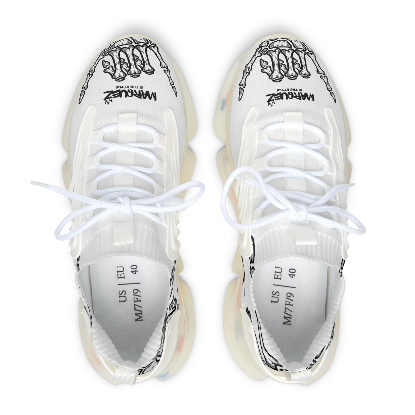 Zapatillas de malla modernas para mujer con diseño gráfico: perfectas para uso casual y un estilo de vida activo.