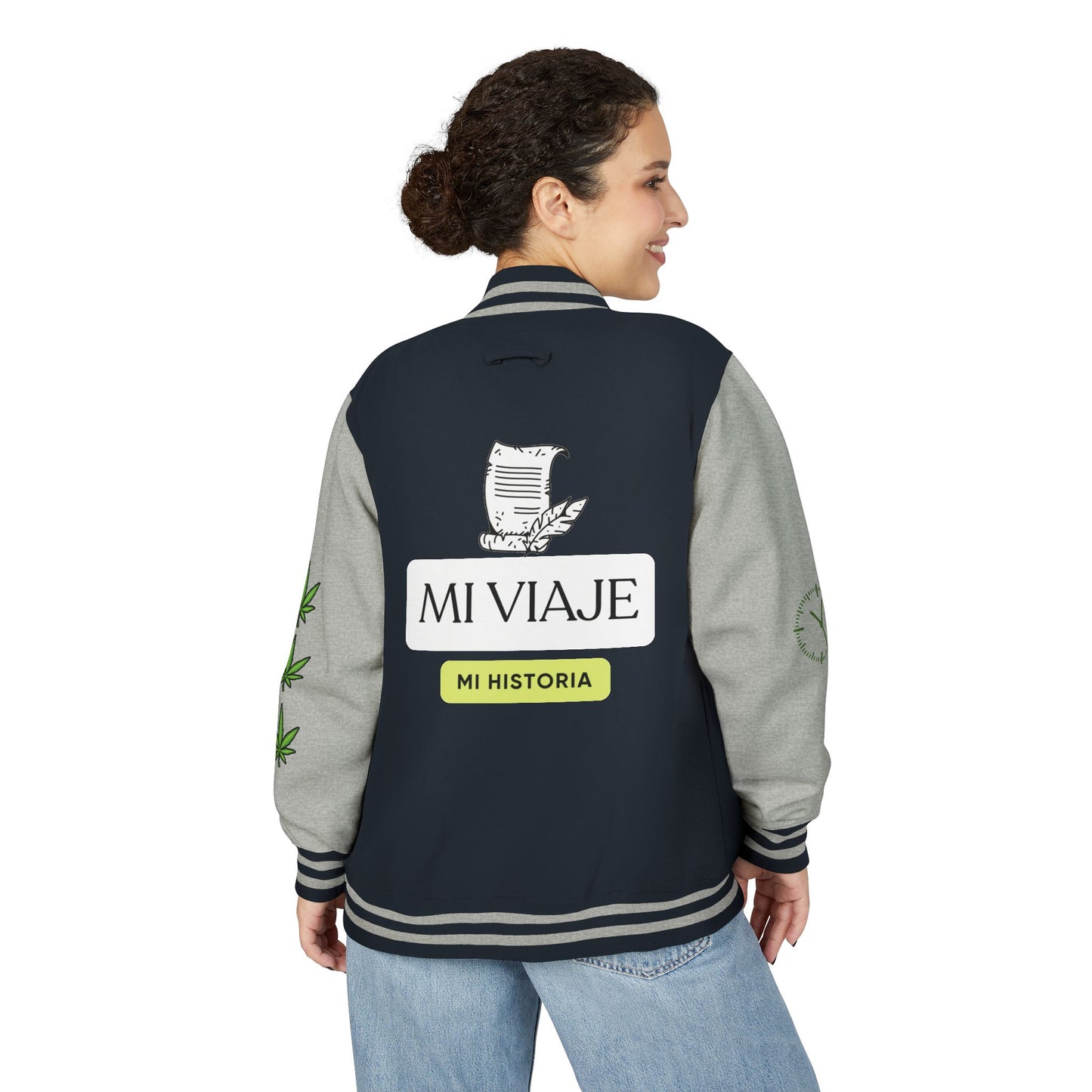 Chaqueta unisex de peso pesado Munchies Letterman | Estilo cannábico moderno