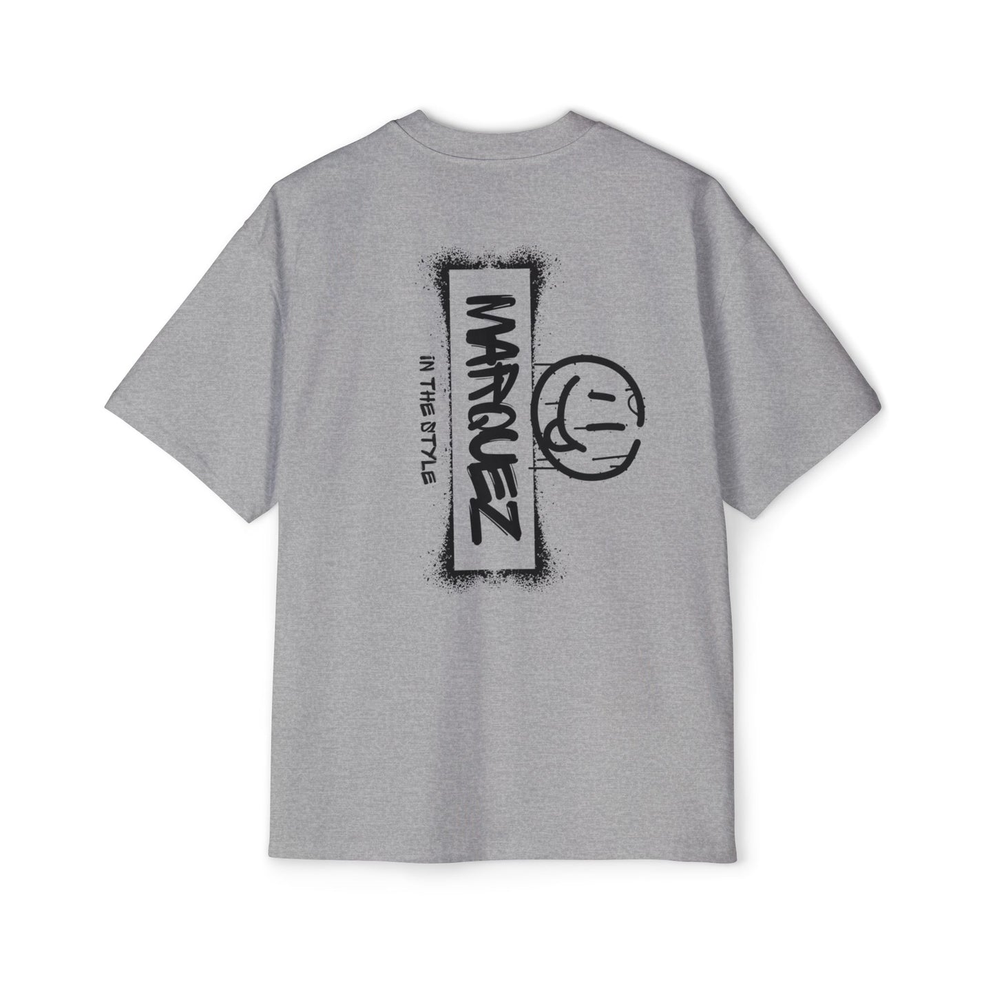 Camiseta extragrande y pesada para hombre con gráfico de Márquez - Ropa informal