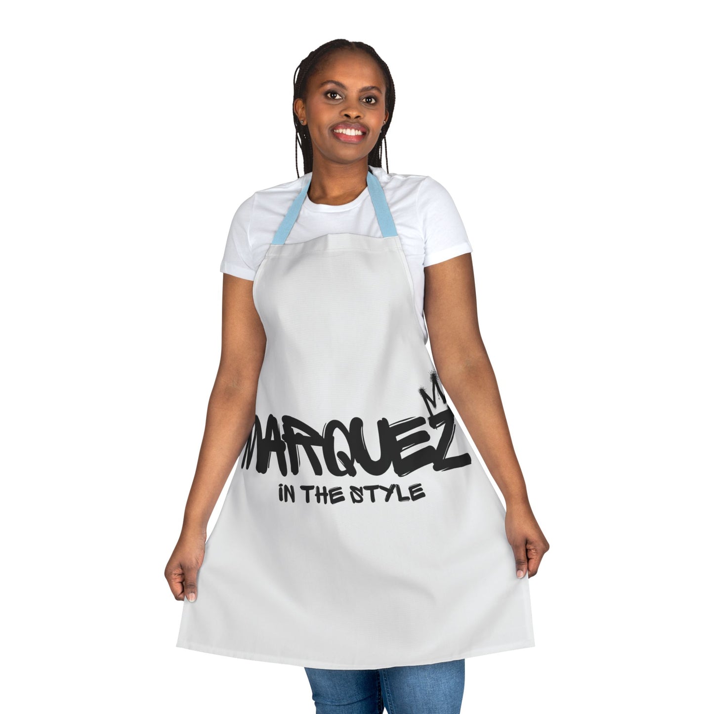 Delantal de chef personalizable con tiras de 5 colores - 'MARQUEZ IN THE STYLE'