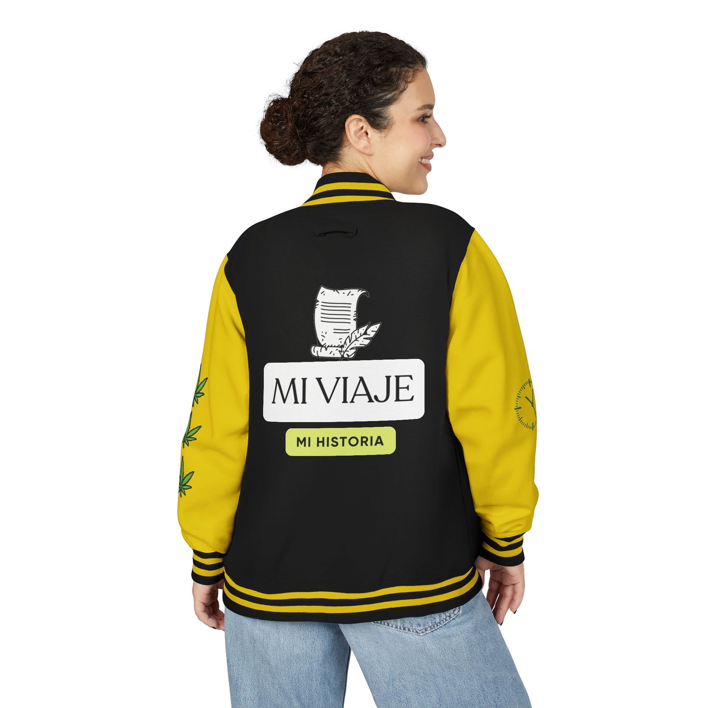 Chaqueta unisex de peso pesado Munchies Letterman | Estilo cannábico moderno