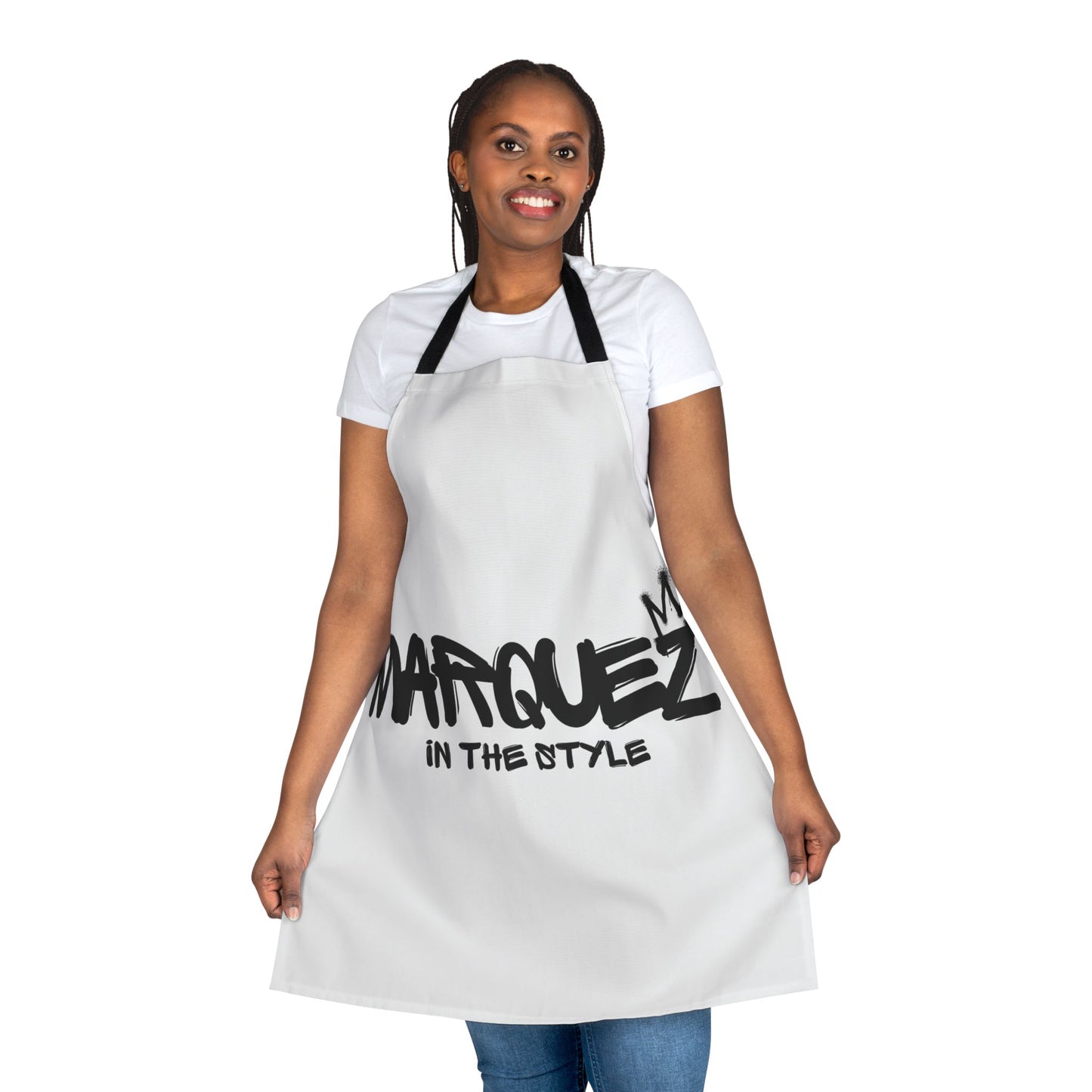 Delantal de chef personalizable con tiras de 5 colores - 'MARQUEZ IN THE STYLE'